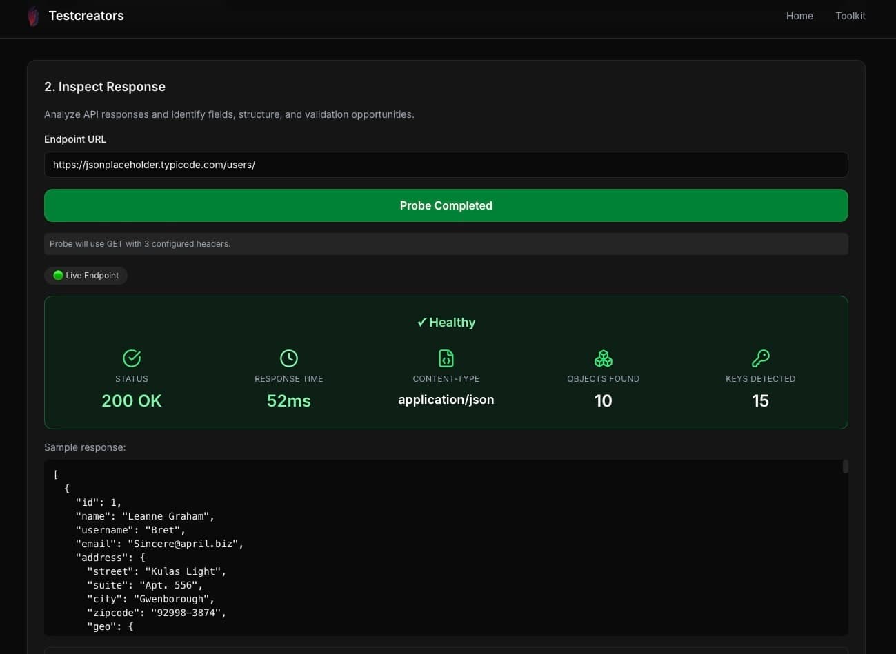 Inspect API Responses
